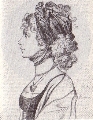 Luise als 17jhrige, Zeichnung Pltz u. Hornemann, 1798