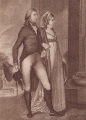 Stich von F.W. Nettling nach einer Zeichnung von C. Hampe. Knig Friedrich Wilhelm III. und Knigin Luise. 1798. Luise schwanger?