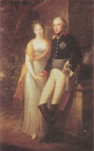 Friedrich Georg Weitsch, 1799: Luise und Friedrich Wilhelm im Charlottenburger Schkopark