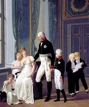 Luise und Friedrich Wilhelm mit 5 Kindern, Gemälde H. Dähling