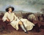 J.H.W. Tischbein, 1786: Goethe in der rmischen Campagna