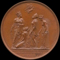 Französische Medaille. Kapitulation der Festungen Spandau. Stettin, Magdeburg, Küstrin 1806