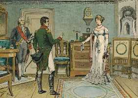 Luise und Napoleon in Tilsit 6. Juli 1807