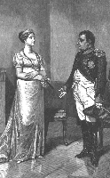 Luise und Napoleon Tilsit, Holzschnitt von 1882