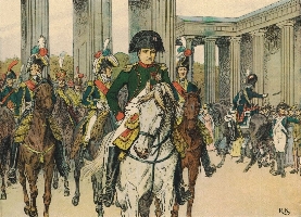 Einzug Napoleons in Berlin 27. Oktober 1806, Zeichnung R. Knötel